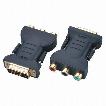 DVI Adapters, DVI Male 24 + 5 to 3 RCA Female