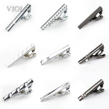 Chrome Stainless Steel Tie Pin Clips for Men's Wedding Groom and Usher Accessories