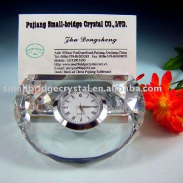 crystal clock as souvenir gift