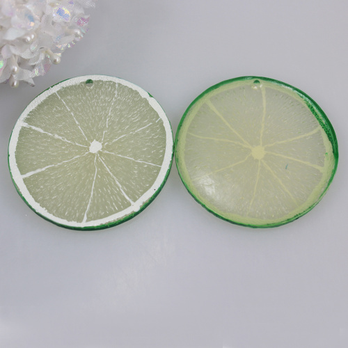Venta Popular bien lindas rebanadas de limón artificial Kawaii cabujones de resina 100 Uds para caja de teléfono muebles pegatina Decoraciones