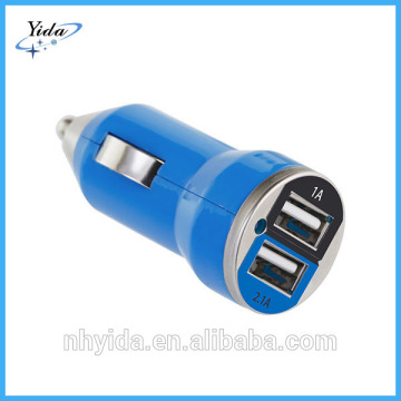 2a two usb port dual usb car charger for cellphone mobilephone