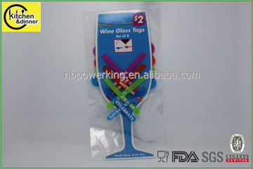 silicone wine glass markers tags