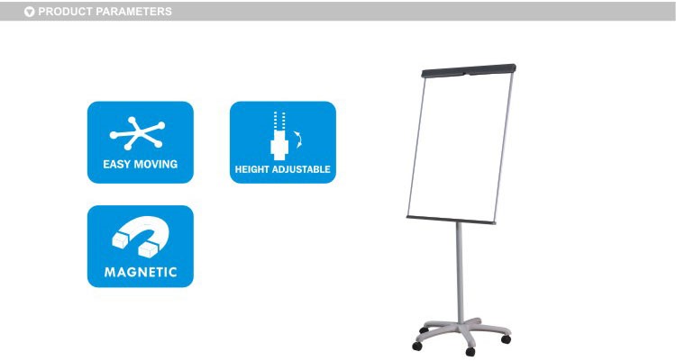 Mobile standard whiteboard Flip chart with roller wheels