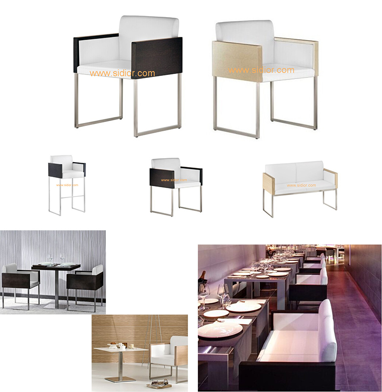 (SD-1006B) Modern Hotel Restaurant Club Furniture Wooden High Barstool Chair