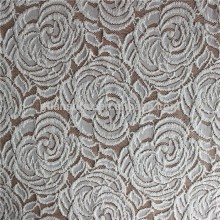 graceful white nylon cotton spandex cord lace fabric for curtains