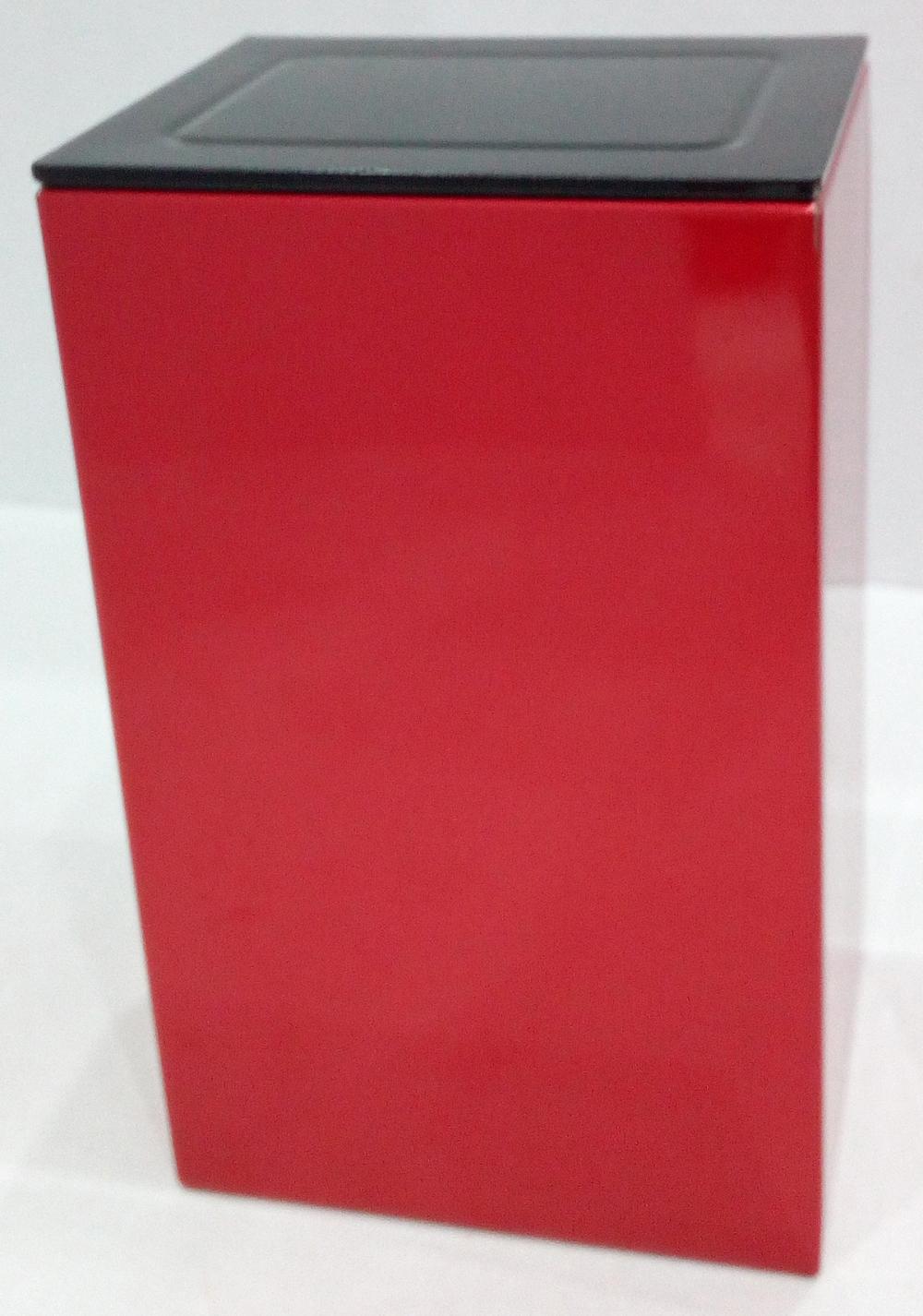 Square Red Color Coffee Tin Box