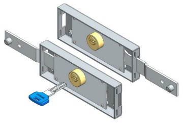 Dimple Key Roller Shutter Lock Set