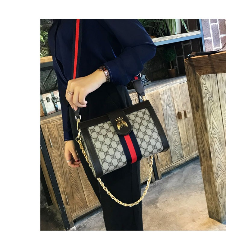 new design high quality women pu leather chain crossbody sling bag