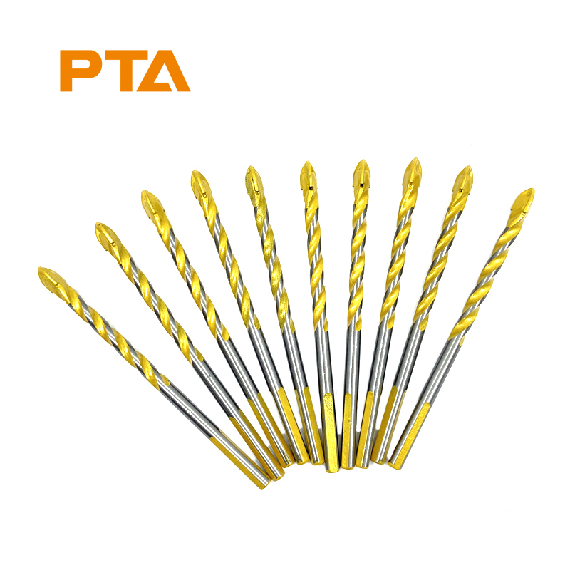 Triangle Shank Multi Purpose 3 Cutting Edge Construction Drill Bits for Glass Ceramic Porcelain Tile