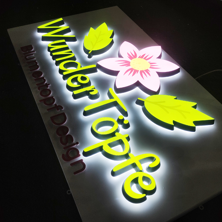 Outdoor Storefront Business Signs 3d Acrylic Company Illuminated Channel Letters Signage Front & Back Lit Led Logo Letter Signs