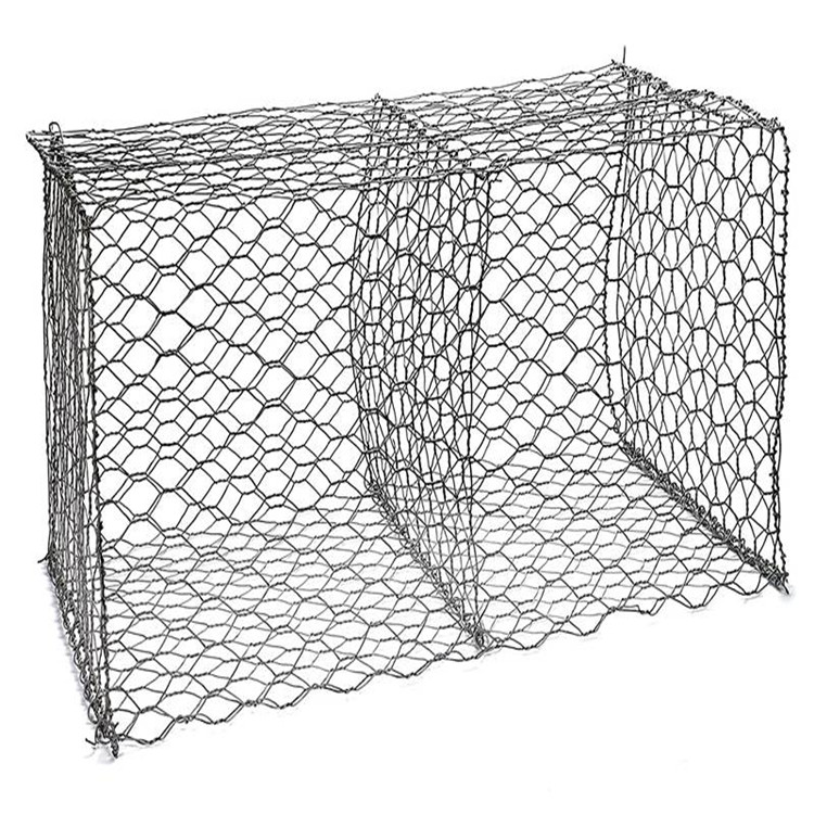 Heavy galvanized woven gabion basket