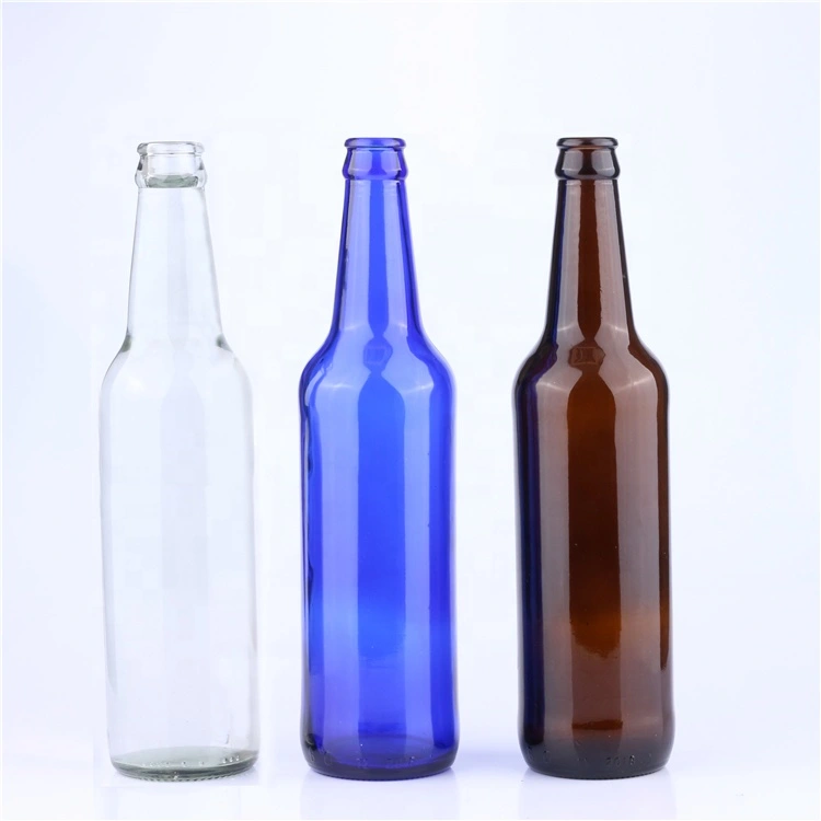 Wholesale 330ml 500 Ml Cobalt Blue Glass Beer Bottle with Crown Cap