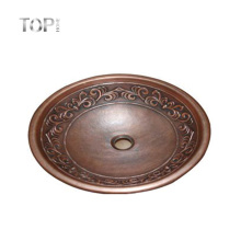 Hot Selling Round Copper Bathroom Sink for Tabletop