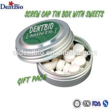 srew cap metal box mints tablet mints breath mints