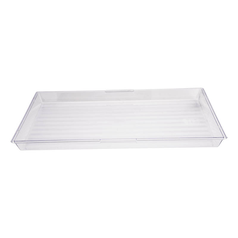 Deep Black Tray 45x35cm Polycarbonate Clear Tray 14x18 Inch Plastic Rectangular White Tray