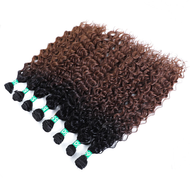 300G High Temperature Fiber 100% Synthetic Hair Moana Jerry Deep Curl Bundles