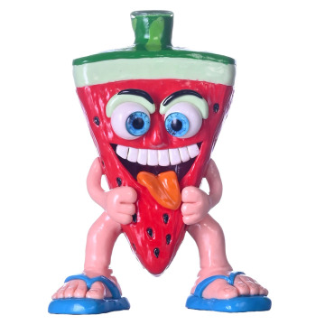 Polymer Clay Cartoon Pizza Watermelon Man Glass Smoking Item,Borosilicate Glass Bong,Glass Hookah,Glass Water Pipe
