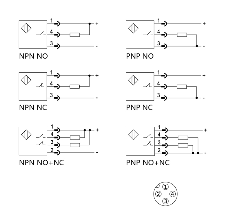 LANBAO M12 connector photoelectric sensor 3m Cylindrical sensor