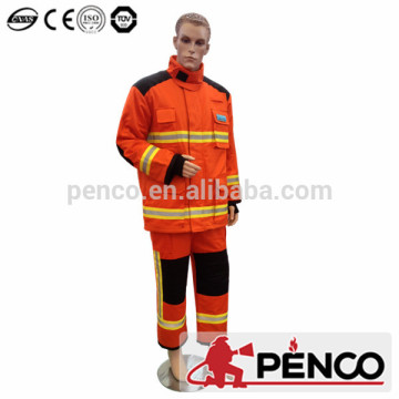 Orange kevlar nomex material fire retardant suit for fire rescue