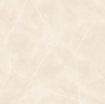 Beige Polished Marble Effect Porcelain Floor Tile