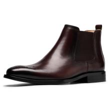 Height increasing shoes Chelsea ankle boots leather