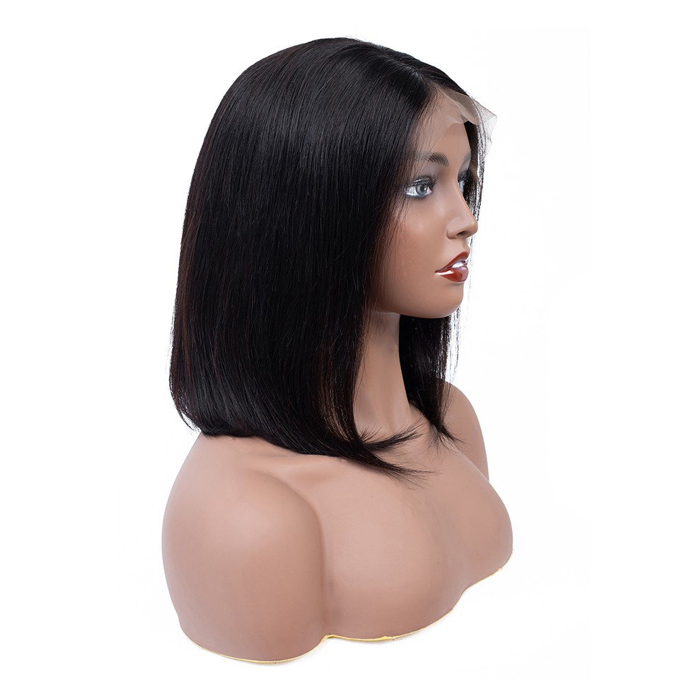 Virgin Brazilian hair 8"-14" inch Bob lace front wigs human hair short for black women