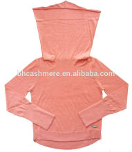 woman solid color turtleneck cotton /silk/cashmere/visocose pullover