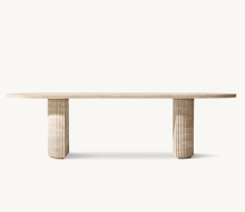 Byron Customized Modern Design Fluted Oval Marble Dining Table