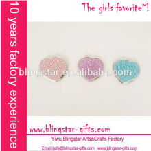 metal heart rhinestone makeup mirrors