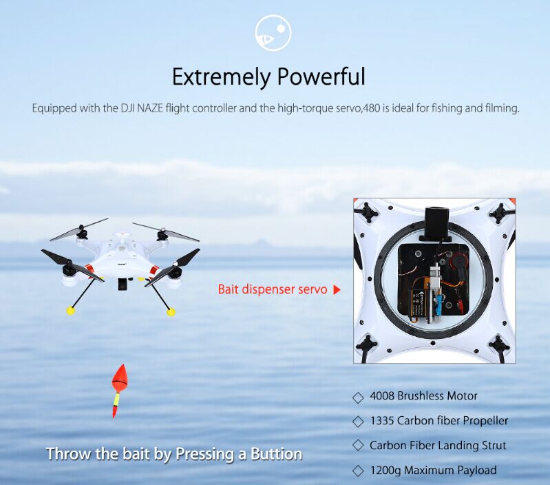 Fishing Drone With Bait Dispender