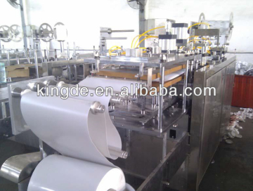 Automatic plastic thermoforming machine for cup lid/tray