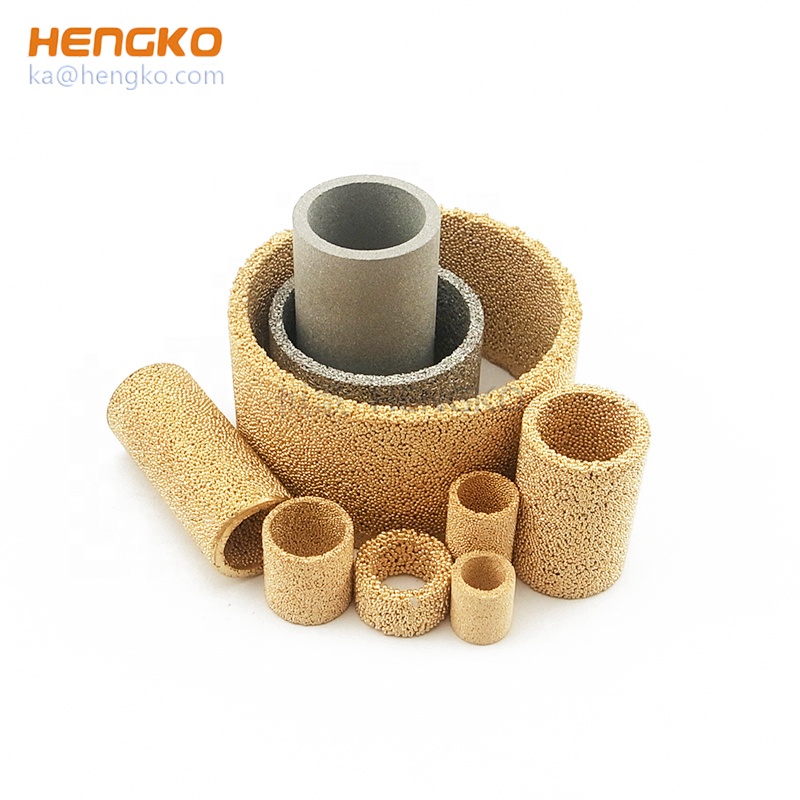 Sintered micron bronze copper powder filter for liquid and gas filtration