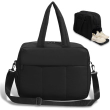 Large Quilted Puffy Handbag with Winter Down Padding