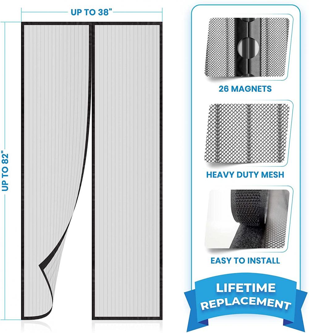 Magnetic Door Screen Retractable Mesh Net