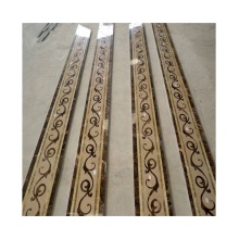 Dark Emperador Marble Flooring Border Designs for Projects