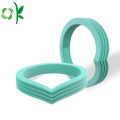 Anello da dito in silicone con anello a forma di cuore