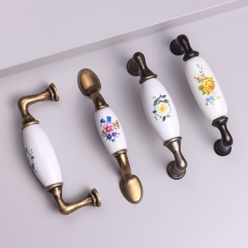 White ceramic drawer knobs door knobs