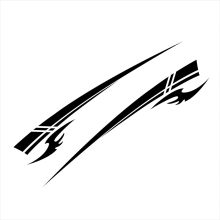 Anime-Inspired Auto Racing Car Hood Stripe Decals & Vinyl Stickers
