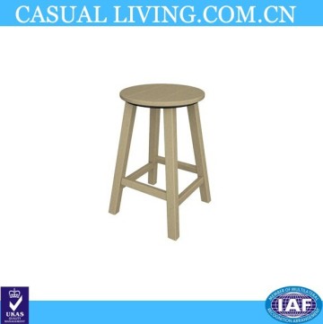 POLYWOOD Traditional Round Counter Height Outdoor Bar Stool