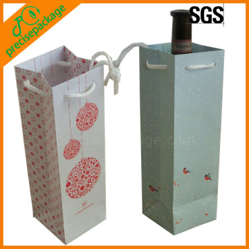 OEM Printed Paper Wine Bottle Gift Bags