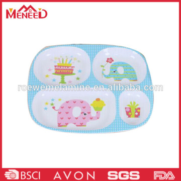 Eco-friendly baby safety durable food divider plate