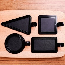 Disposable Round Plastic Dessert Trays - Clear Cake Boards for Party