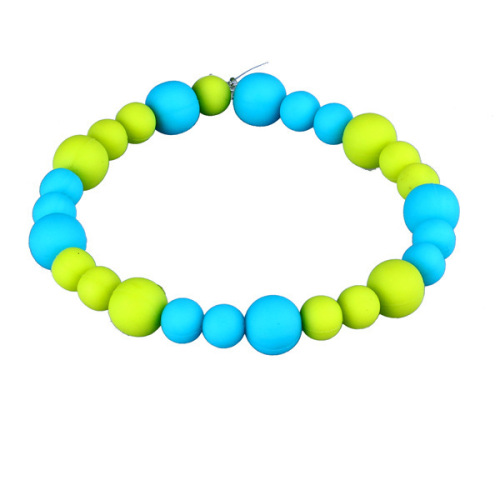 Custom Made Funny Small Silicone Beads Wristband Jewelry