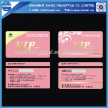 plastic PVC vip business card with printing