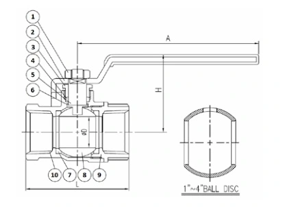 Lead Free Brass Ball Valve 1/2''-2''inch with High Quality