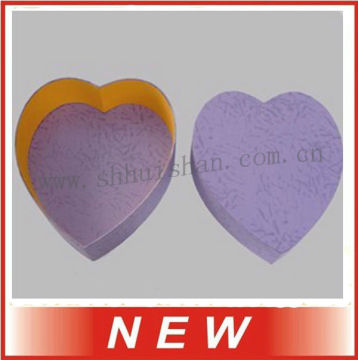 Purple heart shape packaging gift boxes