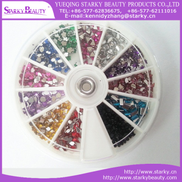 Nail Rhinestones 12 Mixed Colors Nail Glitter Powder Nail Art Decoration