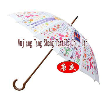190T Recycled polyester umbrella print fabric/RPET UMBRELLA FABRIC