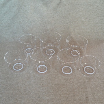 Transparent Clear Crystal Healing Bowls: HF Chakra Notes Meditation Quartz Singing Bowls Set