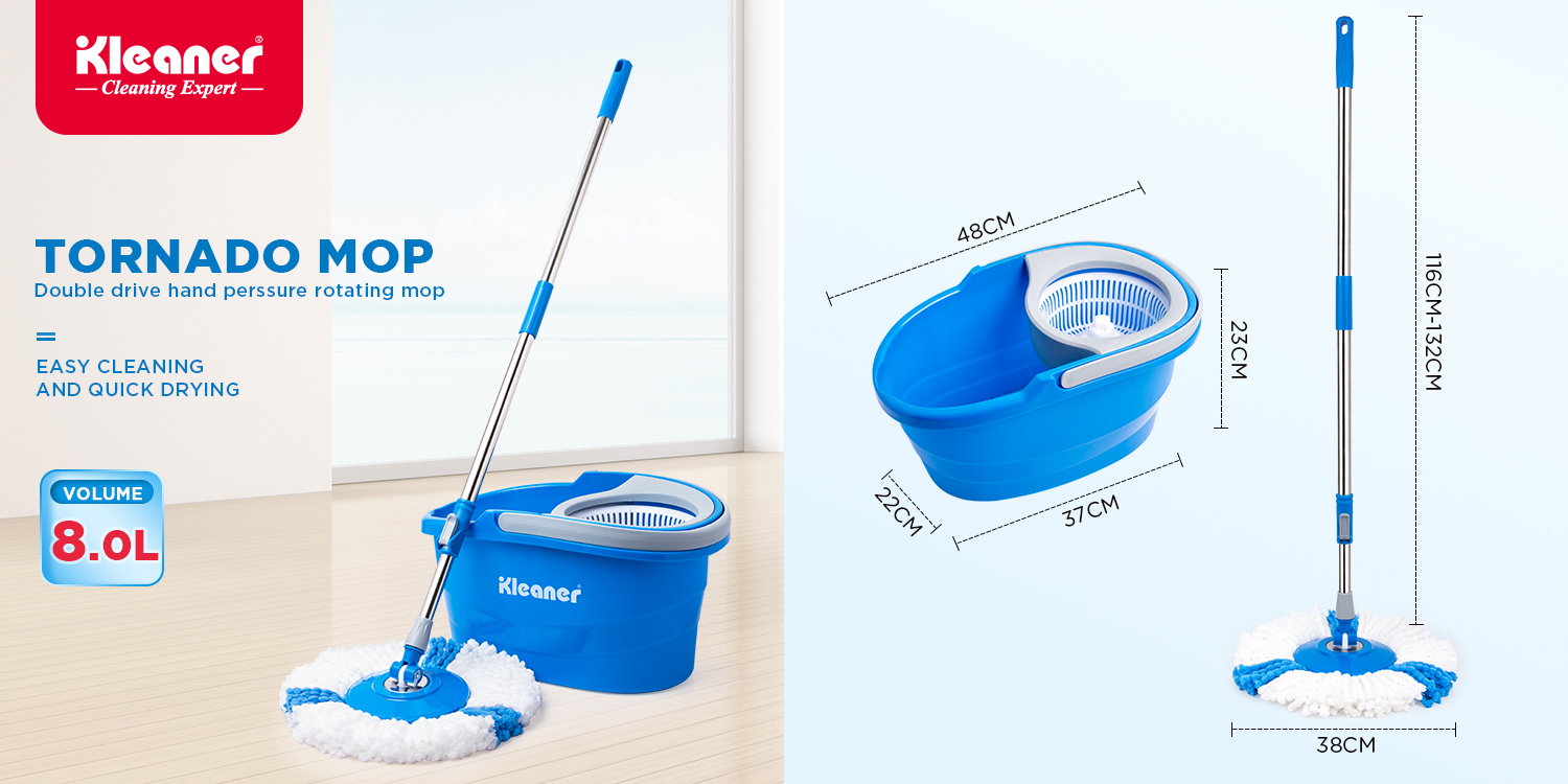 סמרטוט חיוני לבית עם דלי Home Essential Rotating Mop with Bucket